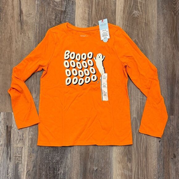 Cat & Jack Orange Long Sleeve Halloween Tee - Picture 1 of 4